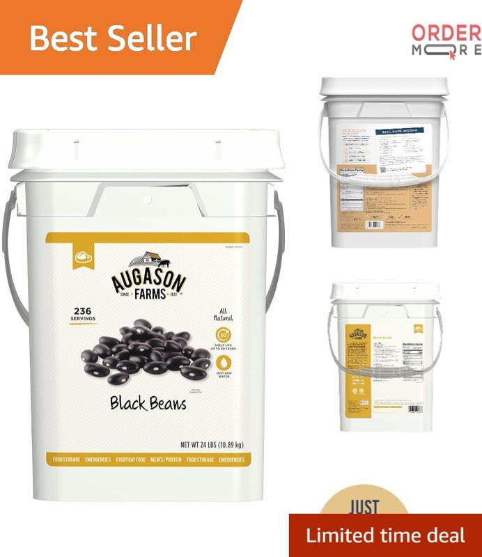 Dried Black Beans Bulk Food Storage 236 Servings Emergency Survival