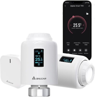 SALCAR Set Valvole Termostatiche Programmabile Tramite APP