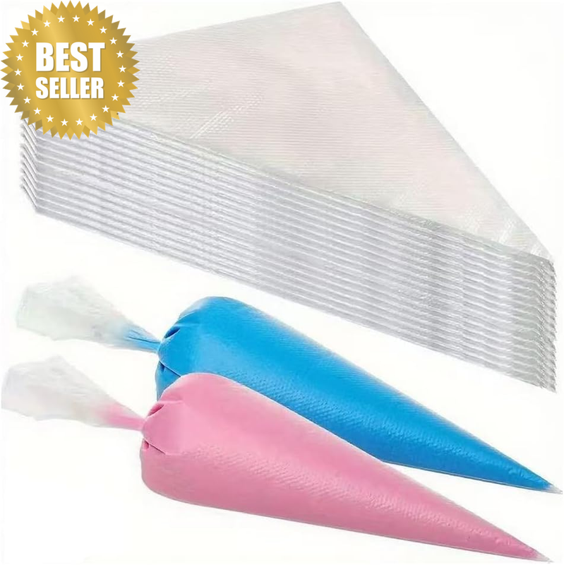 100Pcs Disposable Piping Bags Large Thickened Icing Pastry Baking Tools