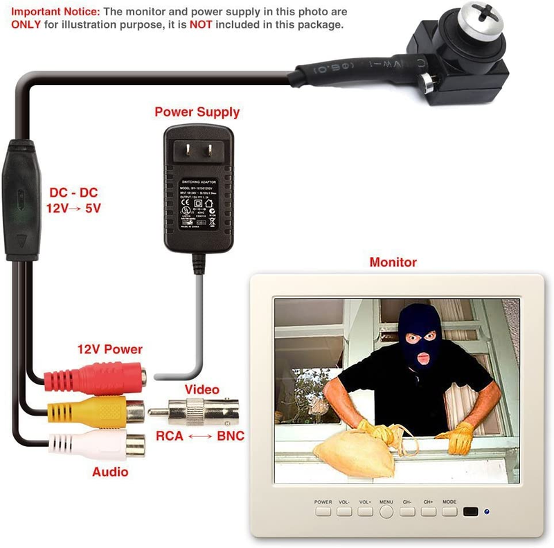 Small Hidden Cameras  Mini Portable Cable  Spy CCTV Security Cam Screw Bolt MIC