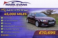 2015 Audi A3 1.4 TFSI 150 Sport 5dr HATCHBACK Petrol Manual