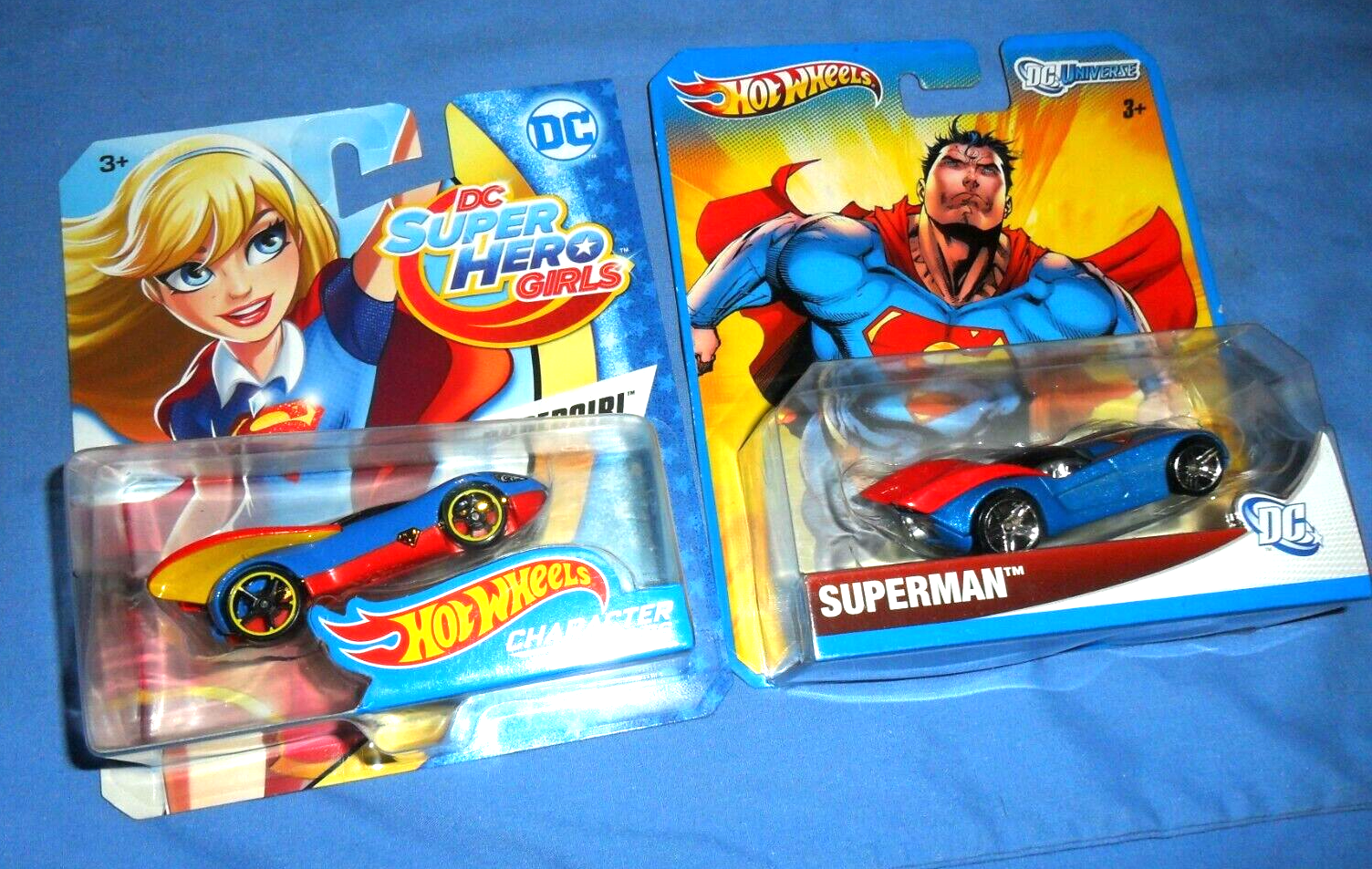 Dc Super Hero Supergirl & Superman Mint Cars Nm Packs