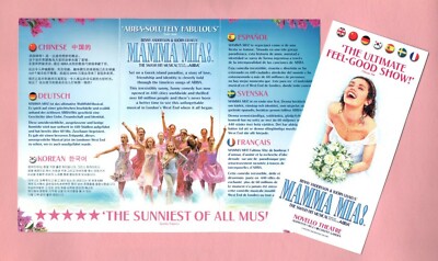 Benny Andersson ''MAMMA MIA'' Bjorn Ulvaeus / Songs of ABBA 2017 London Cast Flyer