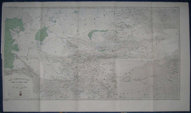 1881 Reclus map TURKESTAN (CENTRAL ASIA) (#9)