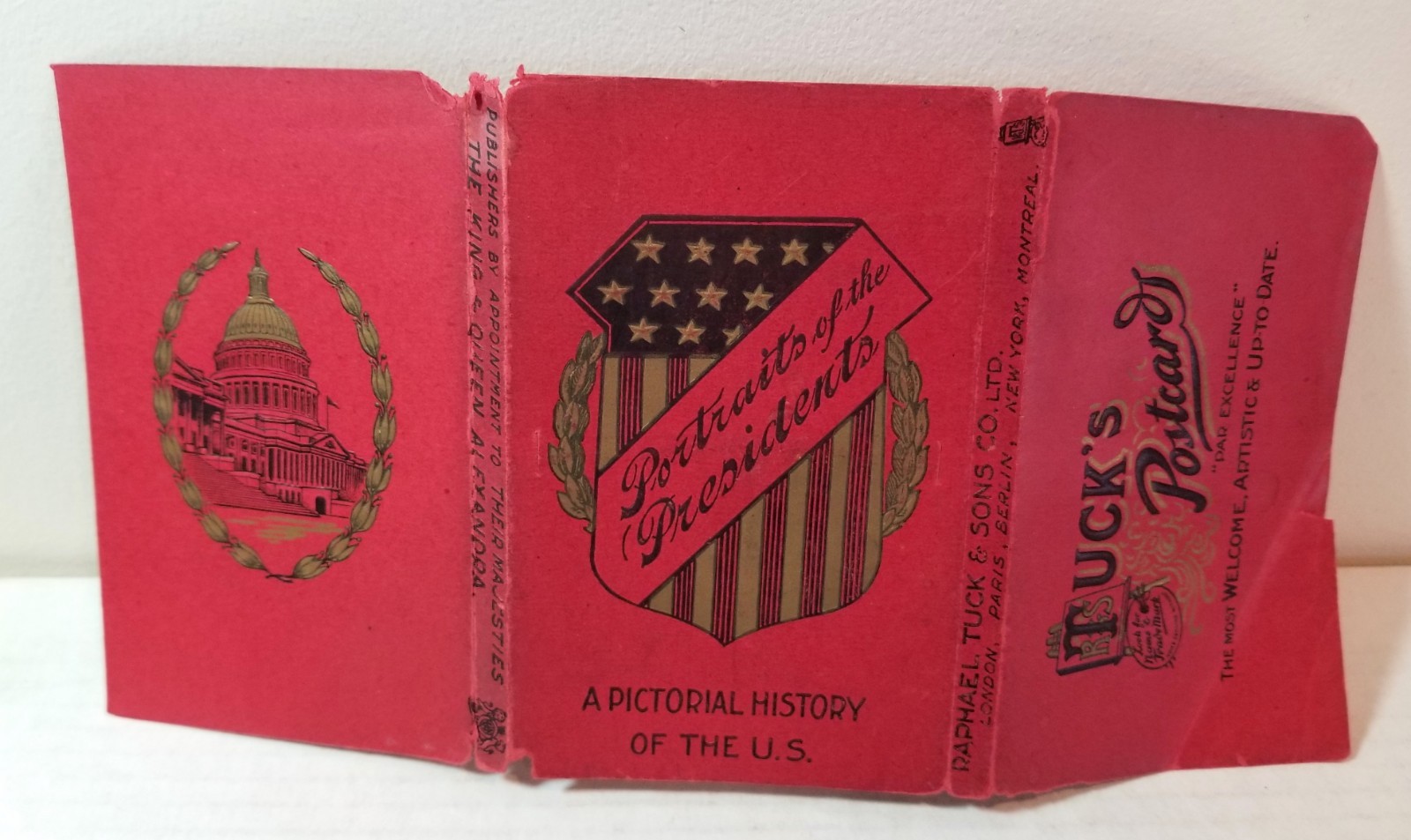1910 Tuck's Presidents of the United States postcard set (26), envelope, Taft