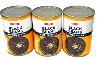 Meijer Black Beans Refried Beans 15.5 oz (3 Pack)