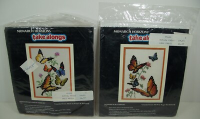 Monarch Horizons Take Alongs Counted Cross Stich Kits (2) - 5'' x 7'' - 14 count
