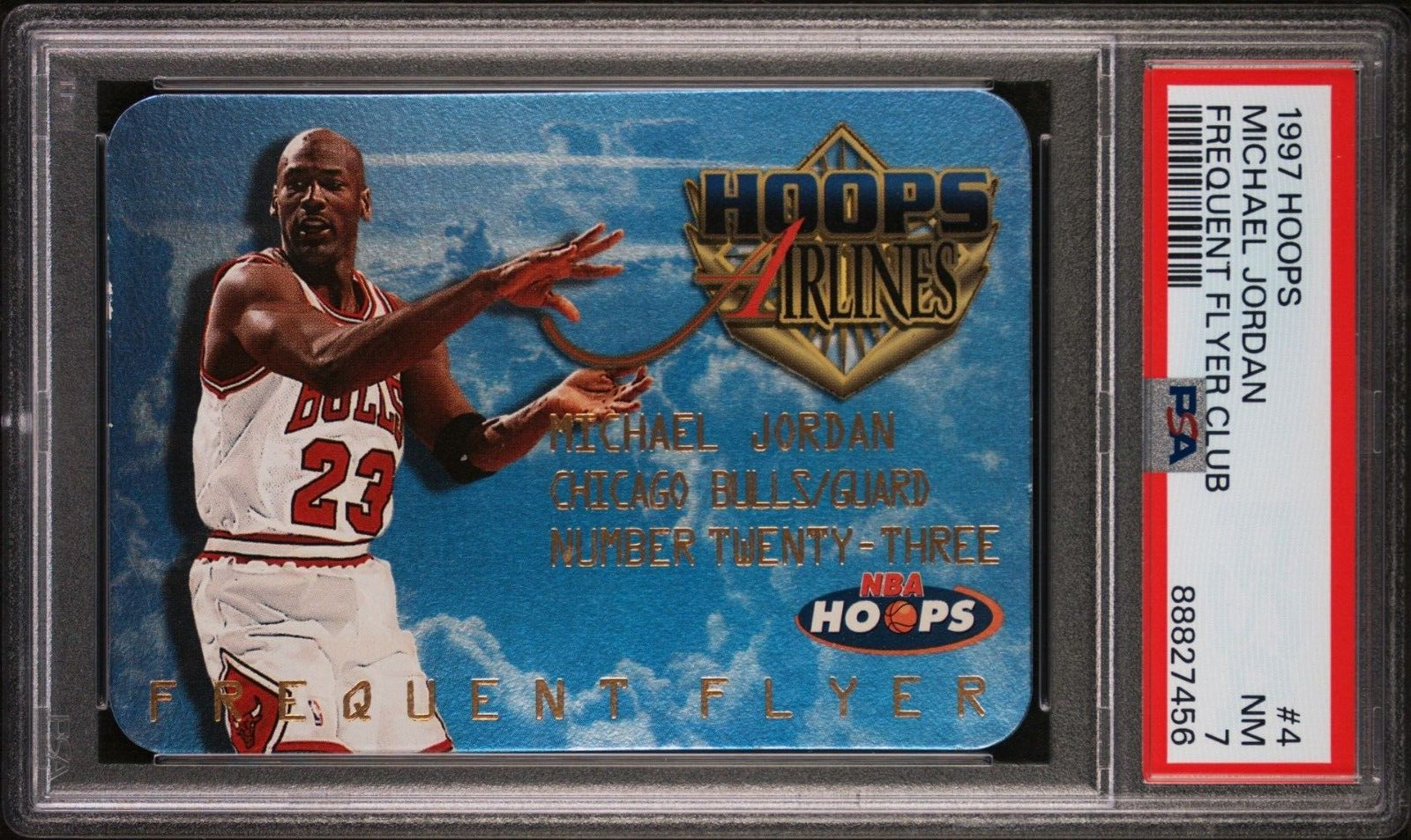 その他 JORDAN NBA Hoops Airlines Frequent Flyer 1997-98 Hoops Frequent Flyer Michael Jordan PSA 7 | eBay