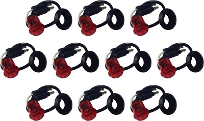 10 Maxxima 3/4'' Red Bullet 3 LED ''Fire Eye'' Penny Marker Lights 5yr warranty