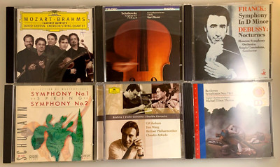 Lot of 6 Classical Music CDs - Beethovan, Mozart, Brahms, Schumann, Debussy