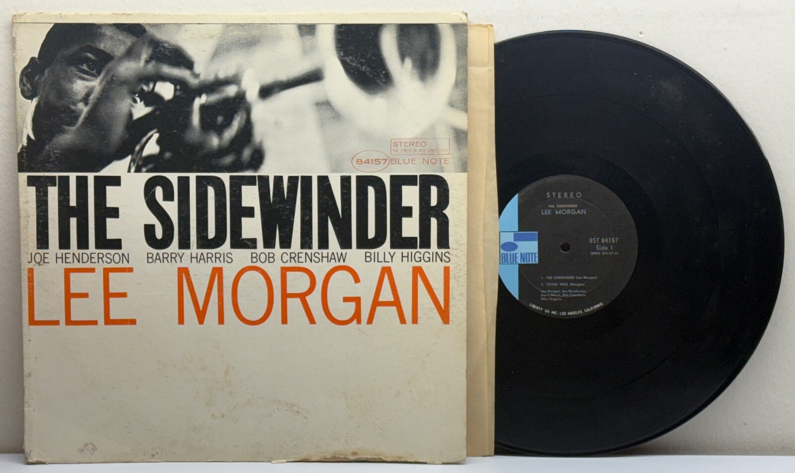 Vintage LEE MORGAN “The Sidewinder” LP Vinyl BST 84157 Blue