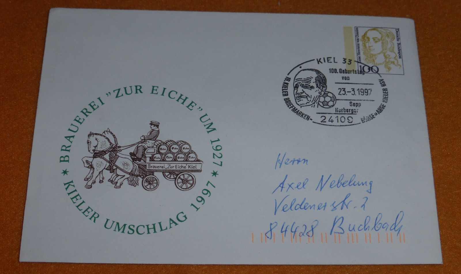 Brauerei zur Eiche Kiel Bund SST Sepp Herberger Kiel 1997 Buchbach Bayern