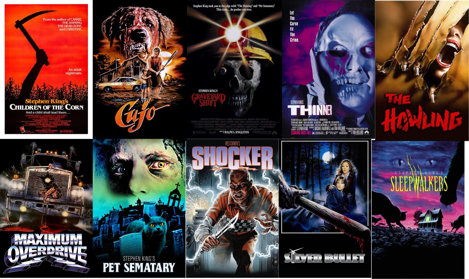 NEW - 1980's Retro Horror Movie Poster Prints 12
