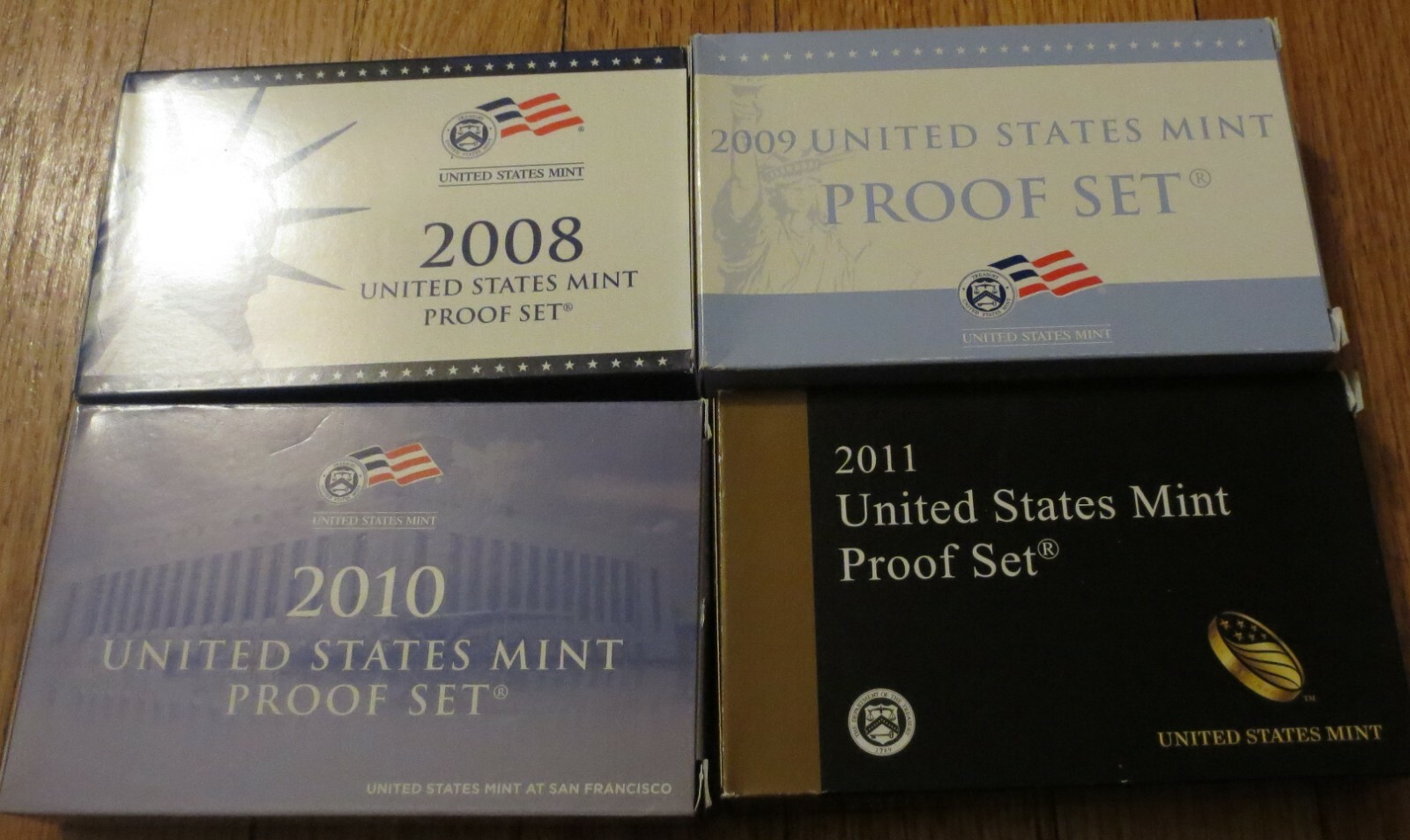 2008 2009 2010 2011 Proof Set U.S. Mint 4 sets Include