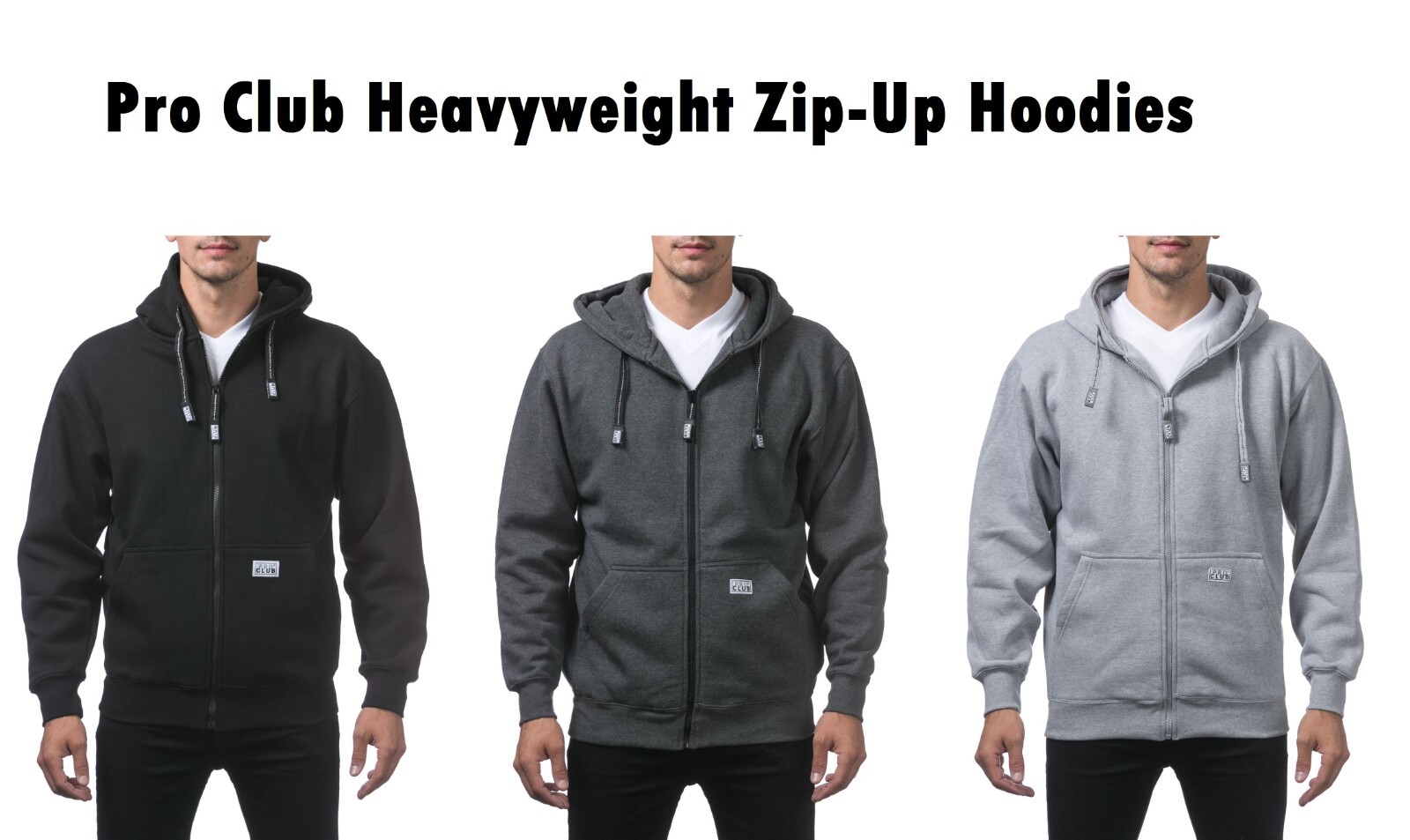 関税込み♪【Pro Club】Heavyweight ロゴ★フルジップ フーディ Pro Club Men's Heavyweight Full Zip Fleece Hoodie | eBay
