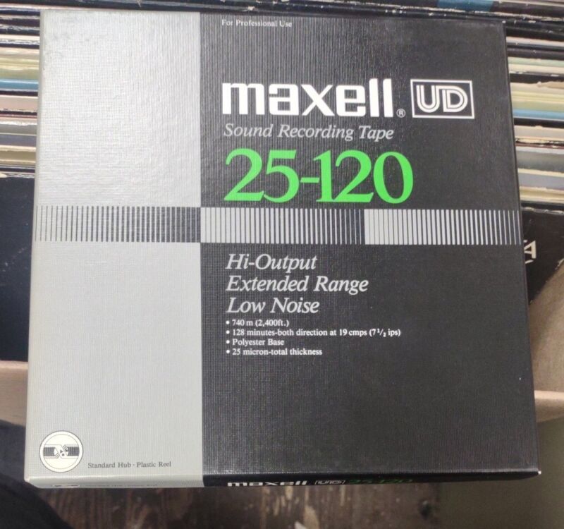 Maxell UD 25-120 Blank Reel to Reel Sound Recording Tape USED