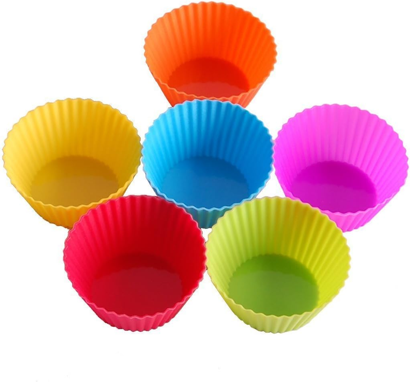 Silicone Cupcake Liners,  Reusable Silicone Baking Cups Nonstick Muffin Molds fo