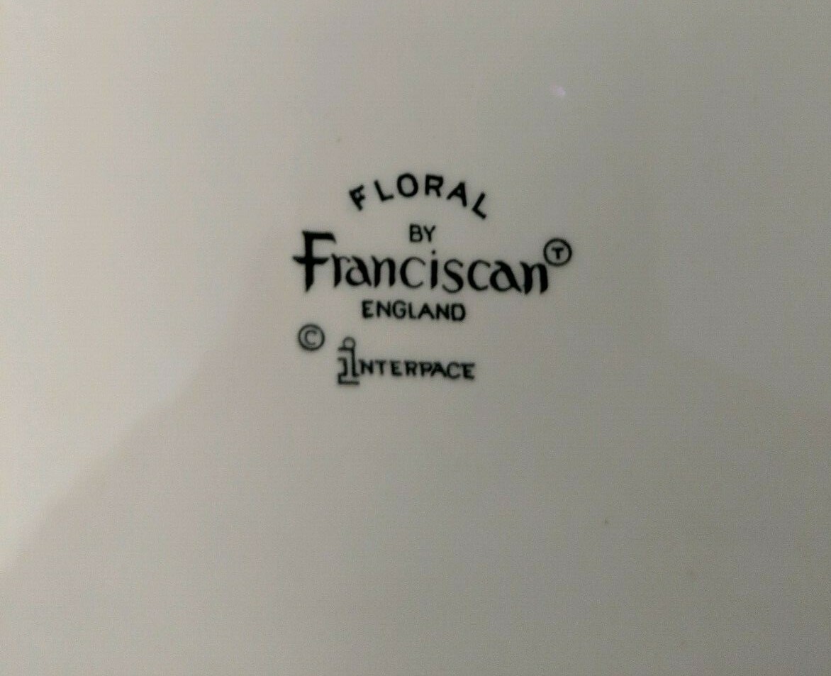 Franciscan Floral Dinner Plate 70's Mod Flower Power  EUC