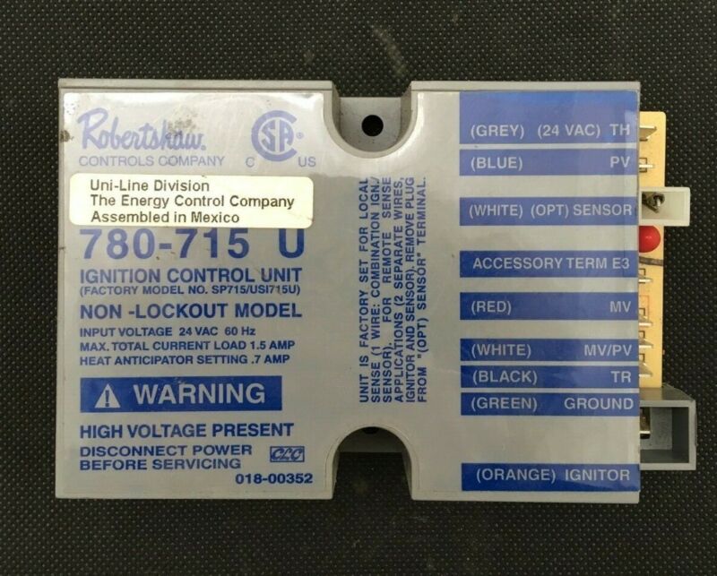 Robertshaw 780-715 U 780-715 Ignition Control Unit (jumper on) used  #P338