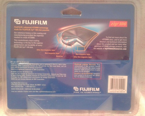 Fujifilm 2 pack zip 100 MB disk IBM formatted lot