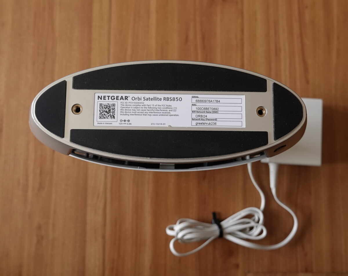 Netgear Orbi RBS850 Satellite AX6000 Tri-Band WiFi 6 Add-on