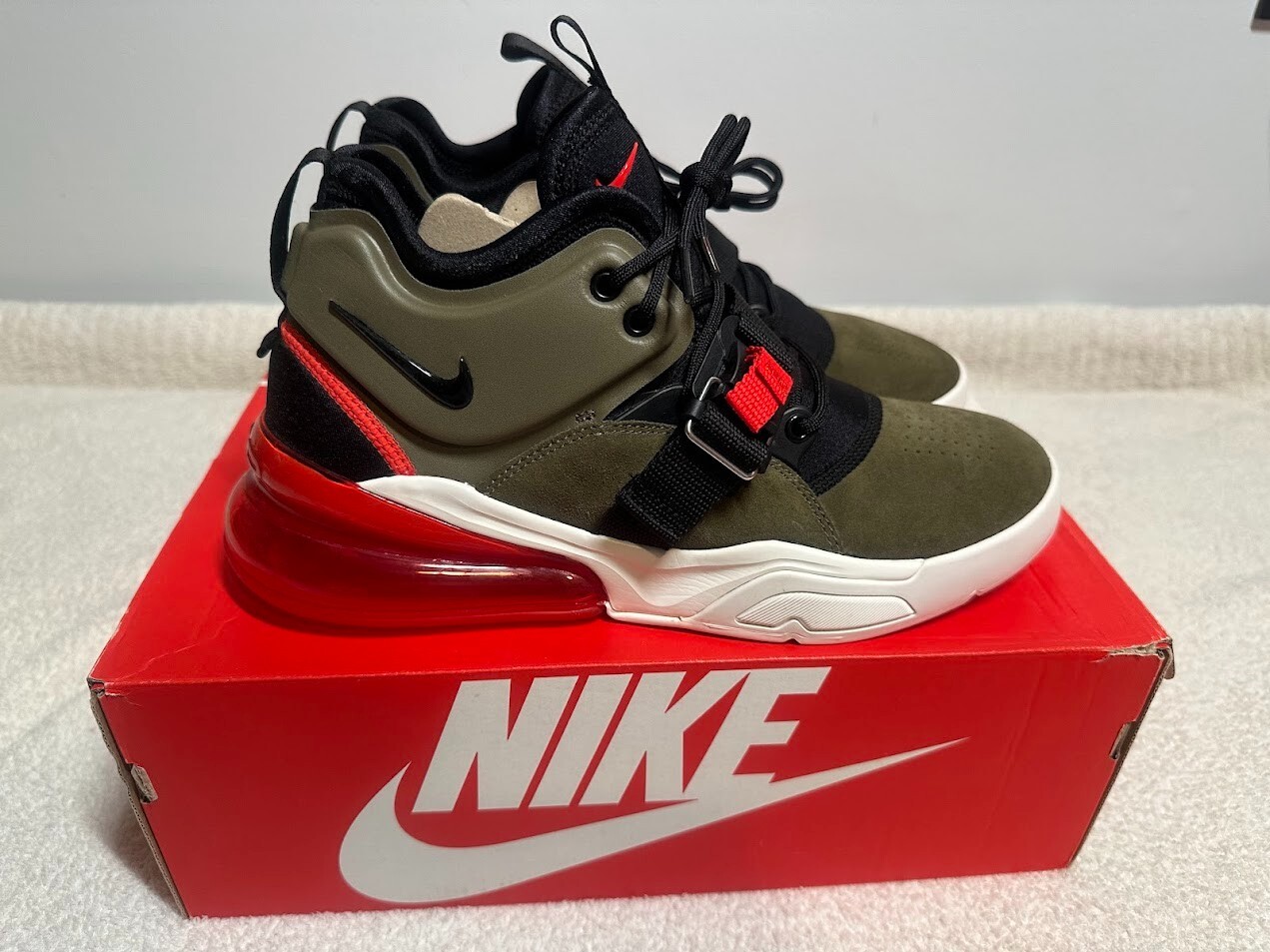 Size 9 - Nike Air Force 270 Medium Olive/ Black Olive Noir
