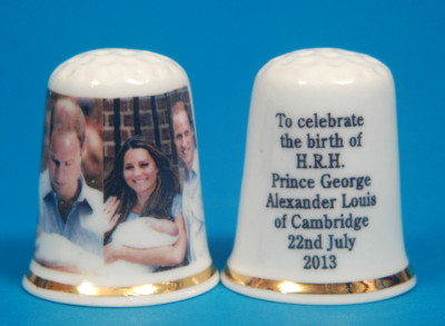 Proud Parents HRH Prince George Born 2013 Ltd Edition Thimble B/167