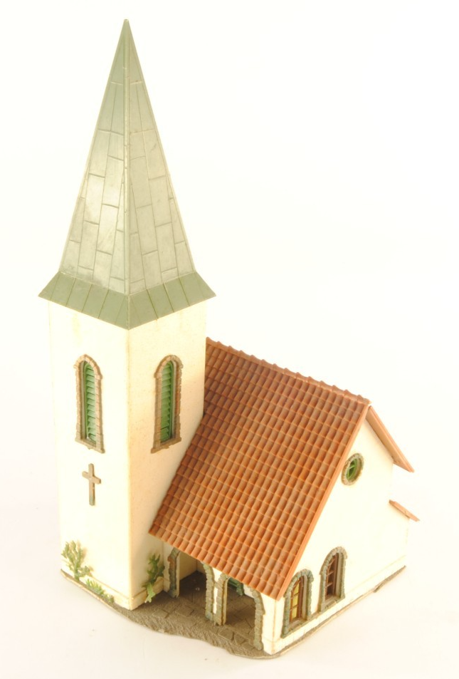 Faller 130240 Chiesa del villaggio modello per diorama ferroviario H0 1:87