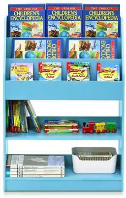 Open Shelves Storage Bookshelf Organizer Durable Wood Modern Design Home Decor