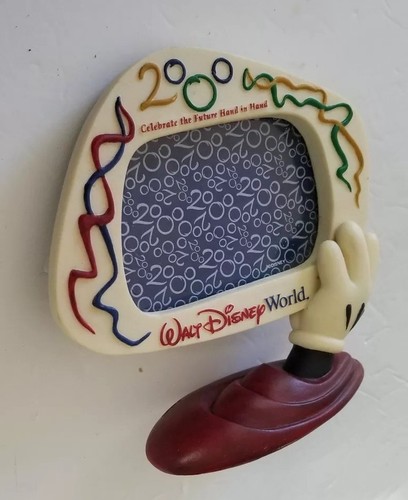 Walt Disney  Picture Frame Disneyland 3D Mickey Mouse Red White Black 5