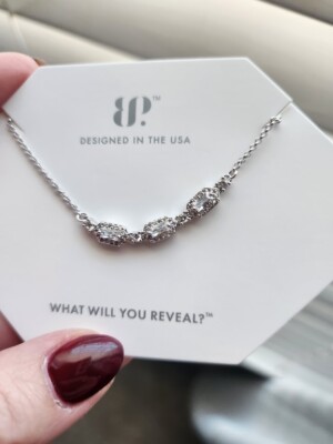 Bomb Party RBP4973 Best Thing That s Mine RHODIUM Diamond  CZ Necklace