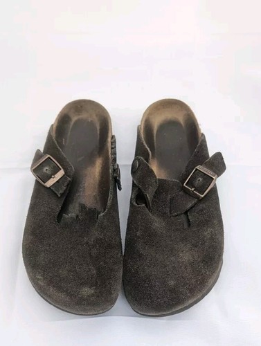 Birkenstock Boston ブラウン 36 Birkenstock Suede Mocha Brown Boston 36 Narrow? DAMAGED for