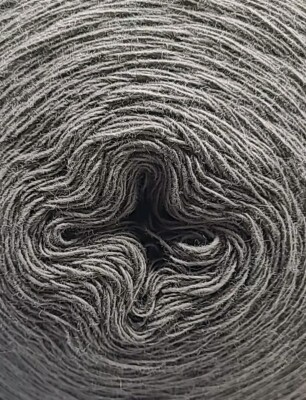 5 lb 7.1 oz  #1 Wool Yarn Weaving Knitting Art 1600 ypp  Dark Grey