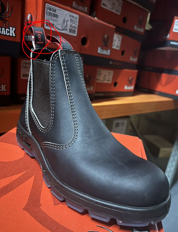 Redback Men's Easy Escape Elastic Sided Soft Toe Work Boots UBOK Tag Size 8/9US