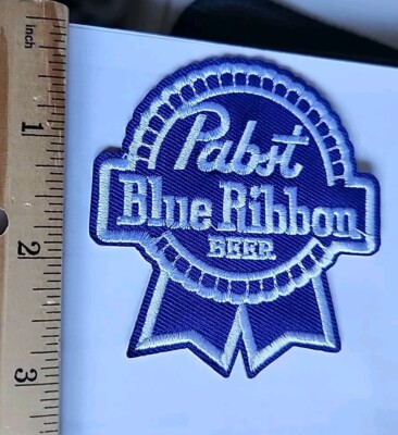 Pabst Blue Ribbon Beer Logo Embroidered Iron/Sew On Patch