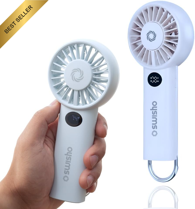 Airflow Portable Fan – Ultra Quiet 5-Speed Handheld Fan with 4000Mah Battery & W