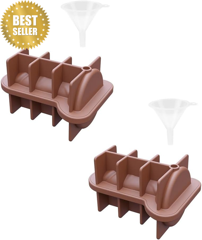 Ice Cube Mold Tray Novelty - Silicone ICES Cubes Trays 2 Pack with Lid BPA Free