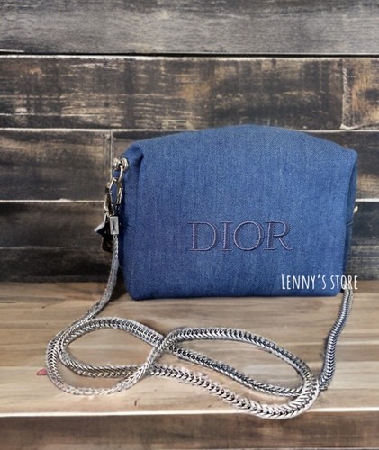 Dior Beauty コスメバッグ DIOR White Cosmetic Makeup Bag Pouch With Top Handle -New In
