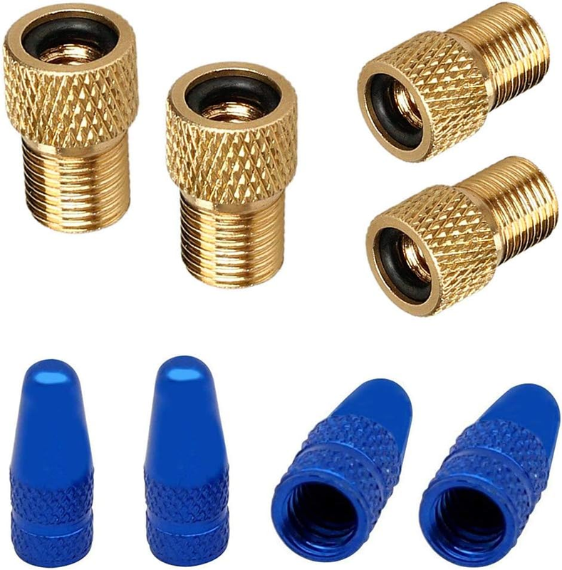 Brass Presta Valve Adapter - Presta Valve Caps Anodized Aluminum