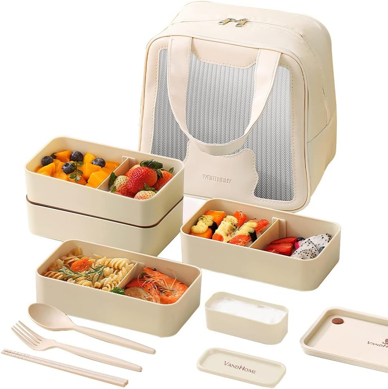 Chopsticks Microwave Safe Bag & Utensils Leakproof Stackable