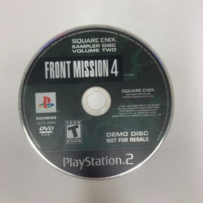 Square Enix Sampler Volume 2 Demo Disc Front Mission 4 PS2 Game Tested