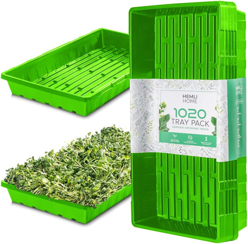 1020 Seed Starting Trays, Plant Tray, Microgreens Growing Trays, Plastic Seed Tr