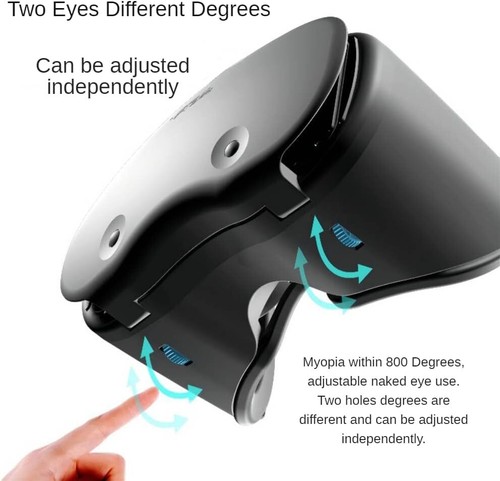 VRG Pro X7 Blue Lens VR Headset with Controller VR Box 3D Goggles