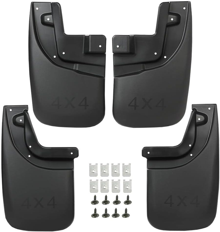 4Pcs Fender Flares Heavy Duty Splash Guard Mud Flaps for 2005-2015 Toyota Tacoma