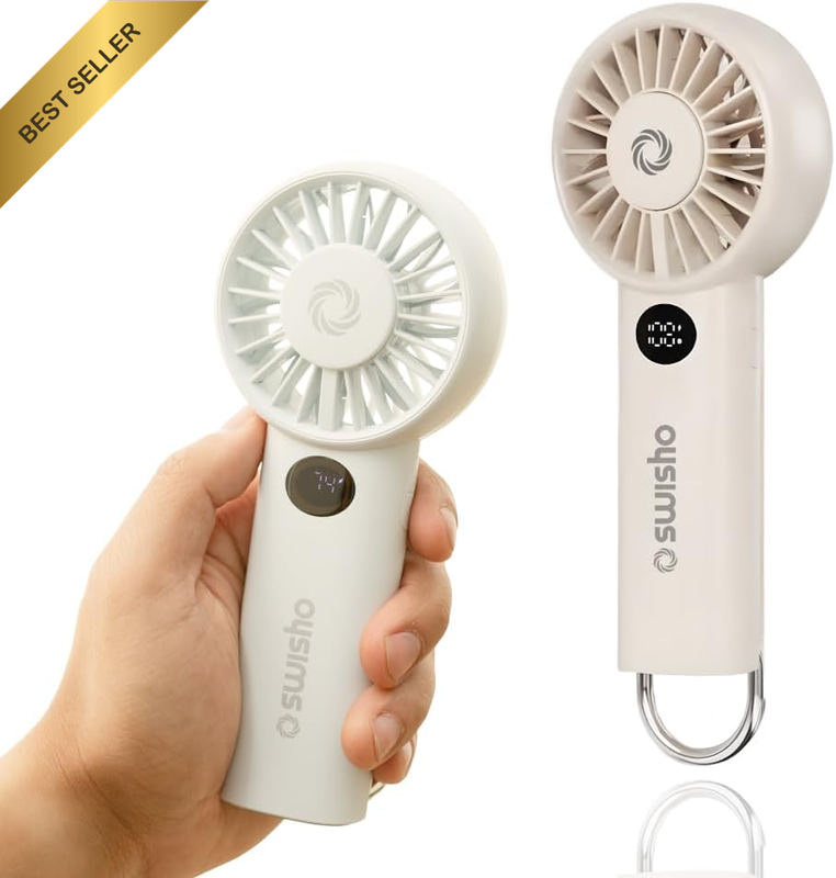 Airflow Portable Fan – Ultra Quiet 5-Speed Handheld Fan with 4000Mah Battery & W