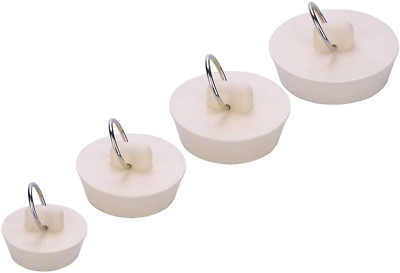 Bath Tub Drain Stoppers, 4 Pieces Sink Bathtub Plug Rubber Kitchen Bathroom Laun