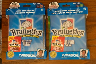 Brainetics - TWO Memory Tricks Playbooks & DVD's NEW Math, Memory & Card Tricks 