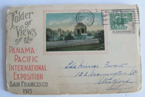 1915 Panama Pacific Exposition San Francisco Foldout Postcard Book
