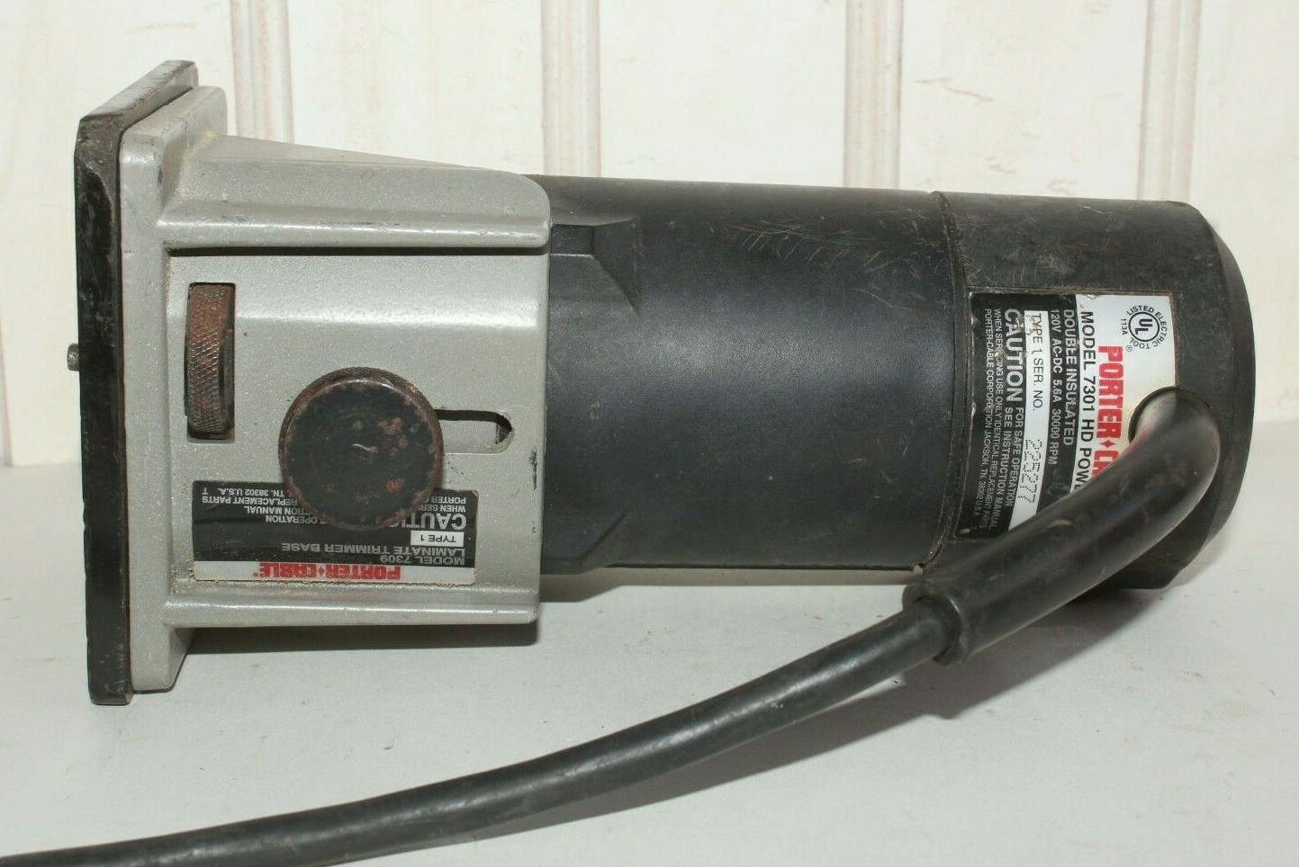 Porter Cable 7301 HD router Power Head and 7309 Laminate Trimmer Base