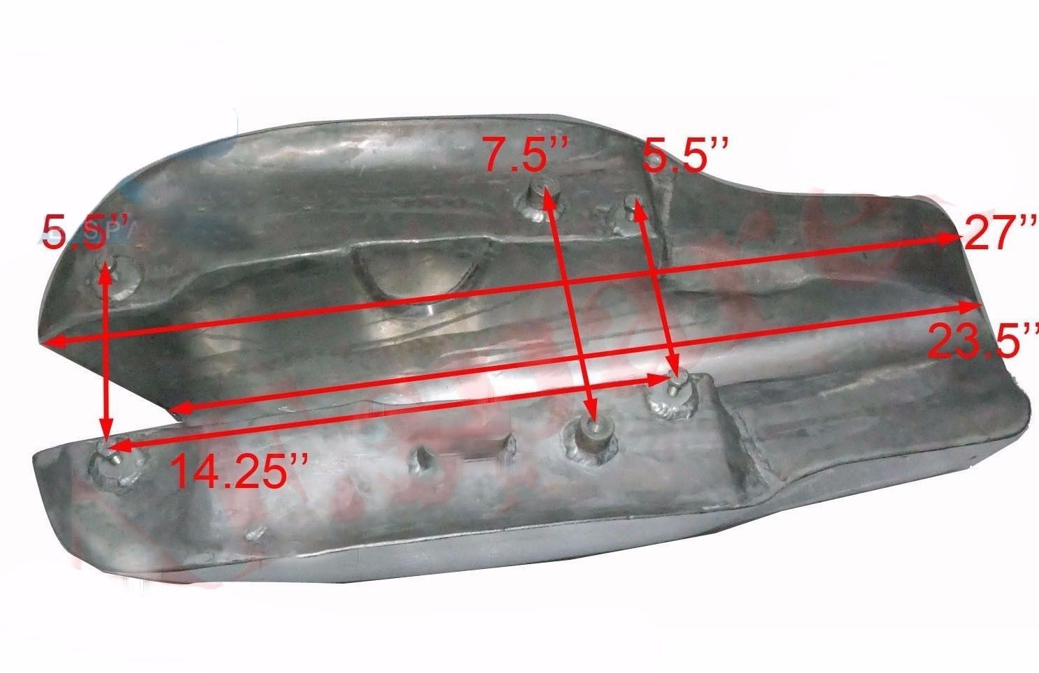 For Norton Commando Triton LYTA Sprint Manx Aluminium Long Petrol Fuel Tank 